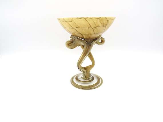 vintage glass / bonbon glass / 10" glass  (A)