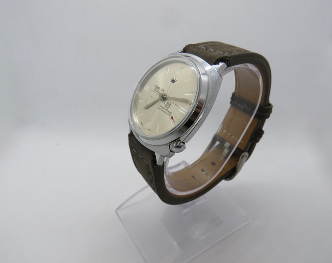 vintage mechanical watch / STARLON de Luxe watch / Jewels / Winding watch / military watch