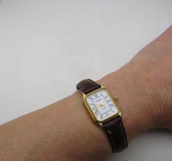 Vintage Watch: Gold Plated, Rectangular Ladies Watch (s15)