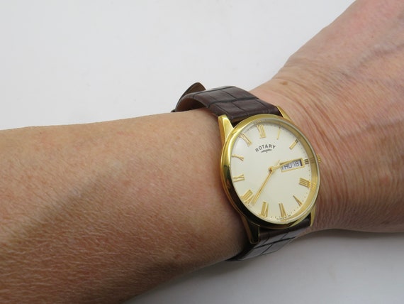 Vintage gold watch / Rotary Gold plated dress watch / gold Quartz watch / gents Gold Plated Swiss  Dress Watch /  Watch / Gift for him (R22)