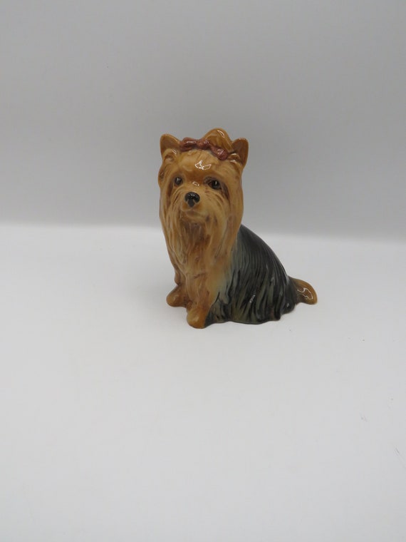 vintage Sylvac Dog Lover /  Yorkshire terrier Collectable dog / Large Ornament pottery figure / retro /