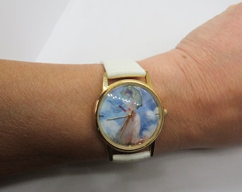 reloj blanco vintage / reloj de vestir de los años 90 / reloj de cuarzo / reloj / reloj vintage / reloj grande
