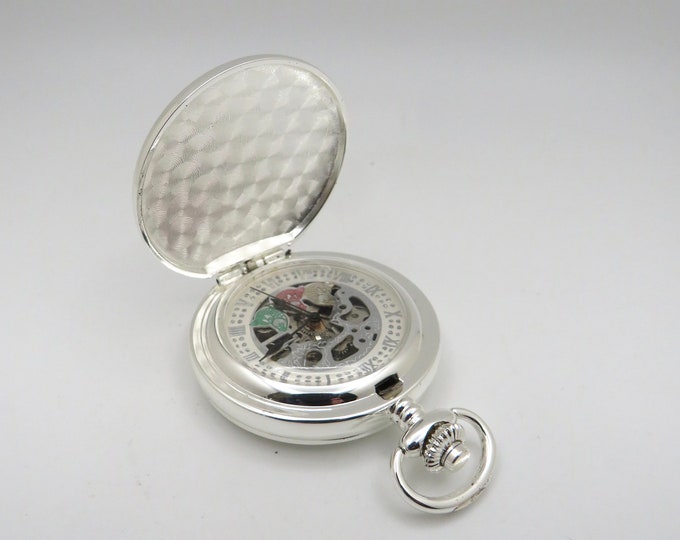 Vintage Train pocket watch / Glory of steam mechanical watch / Pendant Watch Steam train /  Gift for her (RW3)