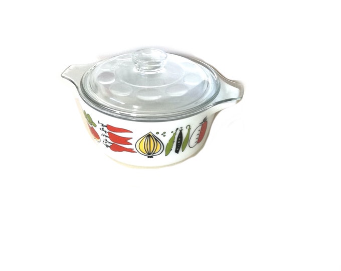 Vintage Pyrex bowls casserole dishes with lids rare pattern, bowl / Retro pyrex / 1960s /JAJ Vintage / Pyrex  bowl / pyrex
