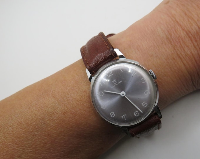vintage services watch / Swiss hand-winding movement / Rare / Winding watch / gents watch gift for him  u28