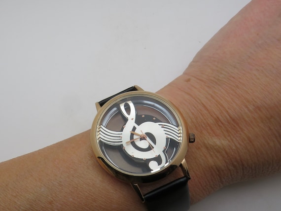 Vintage watch / dress watch / music dial /  Quartz watch / Dress Watch / womens Watch / Gift for her  (f12)