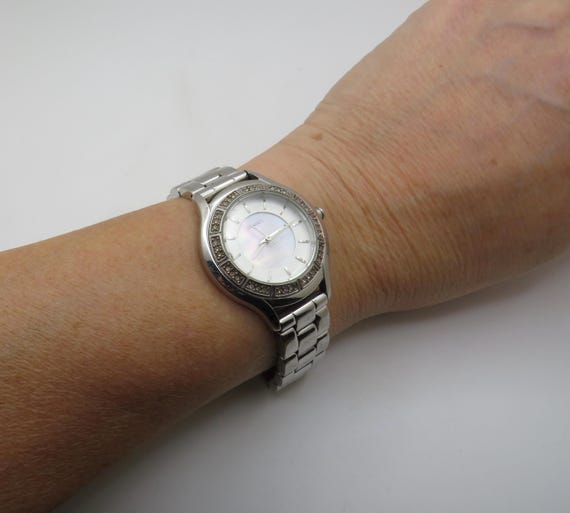 Vintage watch DKNY / sports watch / pearl Watch / womens Watch / Gift for her (m30)
