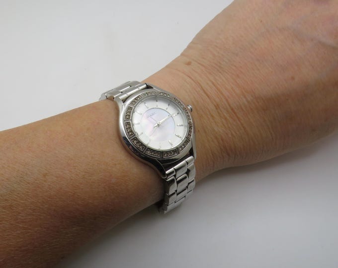 Vintage watch DKNY / sports watch / pearl Watch / womens Watch / Gift for her (m30)