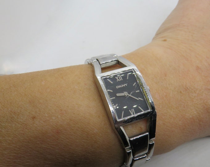 Vintage tank watch / Square dress watch / DKNY Quartz watch / womens watch Dress Watch /  ladies Watch /  Gift for her