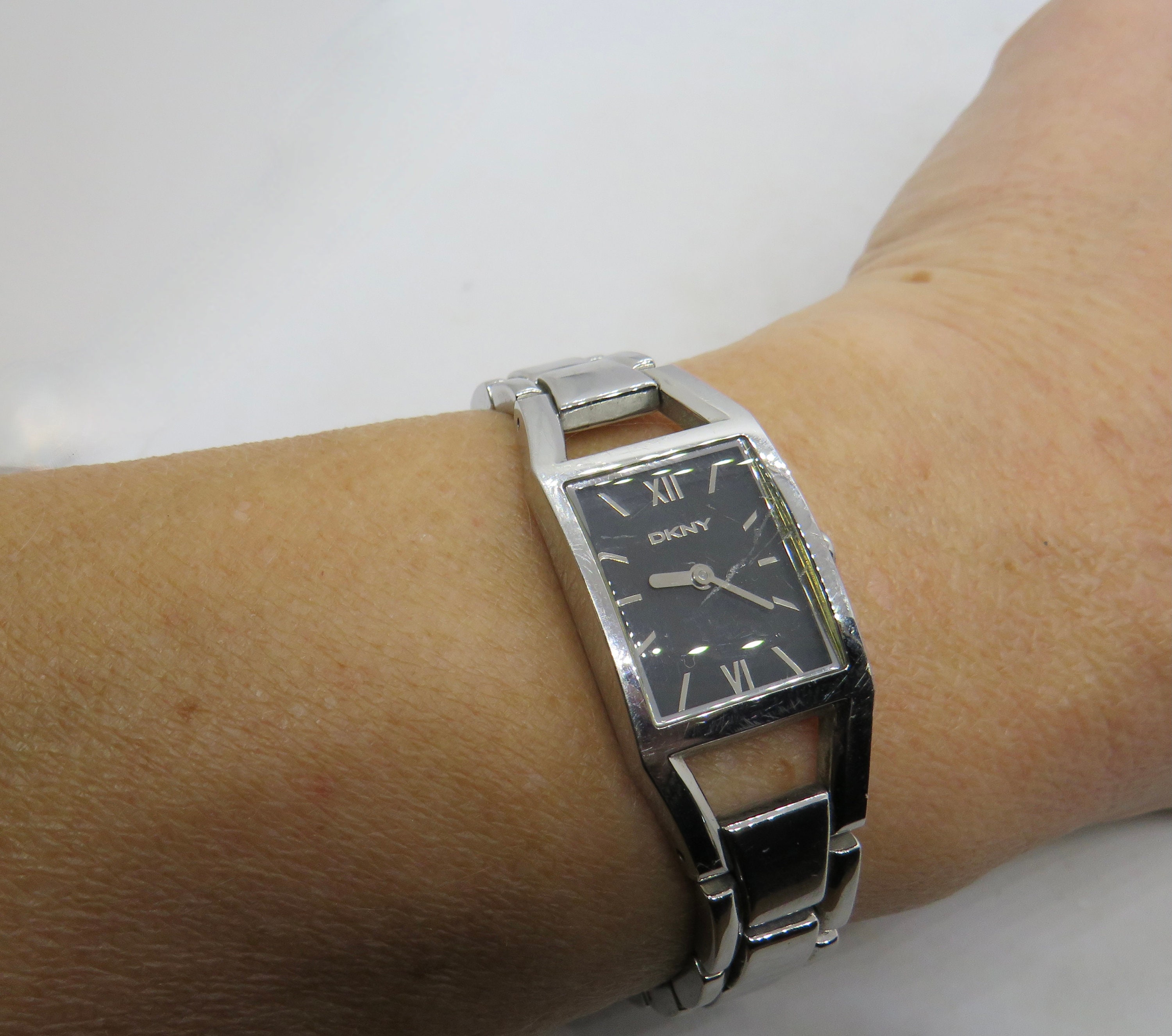 Vintage tank watch Square dress watch DKNY Quartz watch womens watch Dress Watch ladies Watch Gift for her