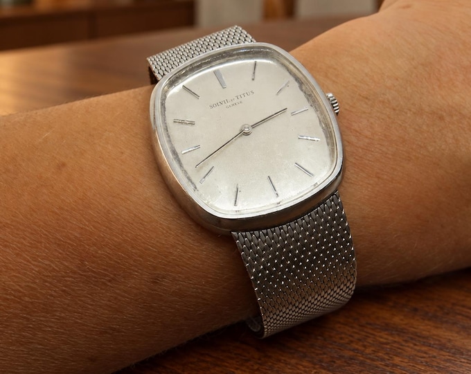 vintage watch / solvil et titus mechanical watch / Jewels / Winding watch / gents watch gift for him
