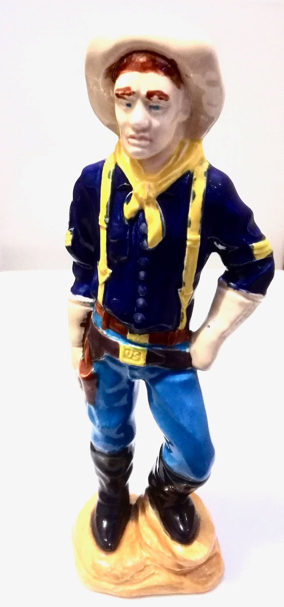 Civil war / wild west cowboy / size 11"  / pottery figure / retro / ducal / us solider /