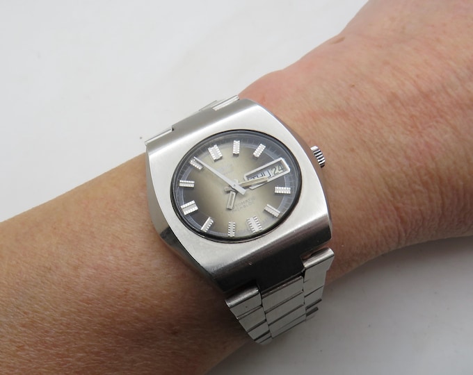 Zeno watch stainless steel case / vintage swiss / Automatic watch / 25 jewels I21