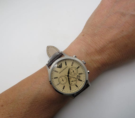 vintage watch / Armani  sports dress watch  / gift for him / Large dial Watch / vintage Watch / vintage / R25
