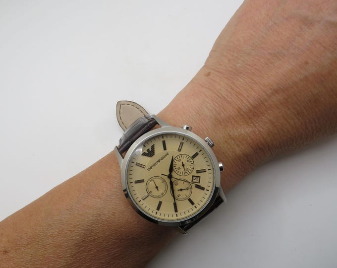 vintage watch / Armani  sports dress watch  / gift for him / Large dial Watch / vintage Watch / vintage / R25