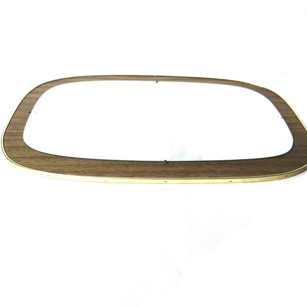 Vintage Formica mirror /  Danish / Mid Century / teak style Formica   / GERMANY / teak Framed Mirror 1960s / West Germany