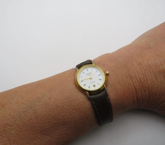 Vintage watch / Rotary leather watch / ladies Watch / Gift for her / x18