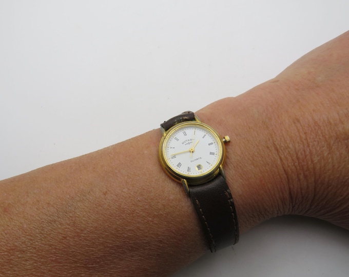 Vintage watch / Rotary leather watch / ladies Watch / Gift for her / x18