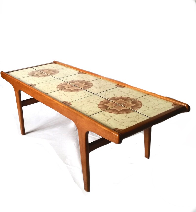 Tiled Coffee Table Danish Retro Teak Great Condition Living Room Furniture G Plan Solid Long