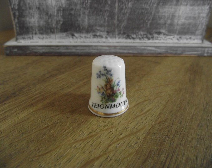 Vintage thimbles / Teignmouth / beautiful Fine Bone China / bone china England made / AR2