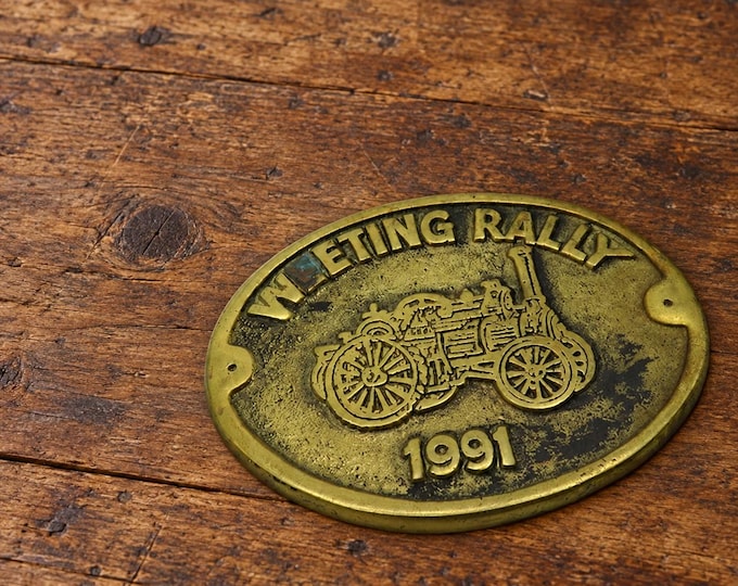 Vintage Weeting Steam Rally Horse Brass Medallion, 1991