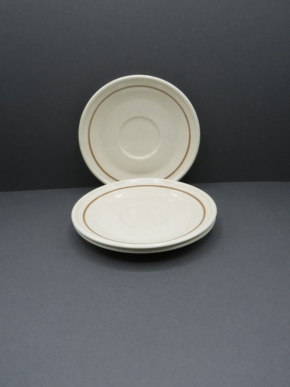 Royal Doulton Florinda saucer x3 / vintage stoneware tea set / English / denby / discontinued