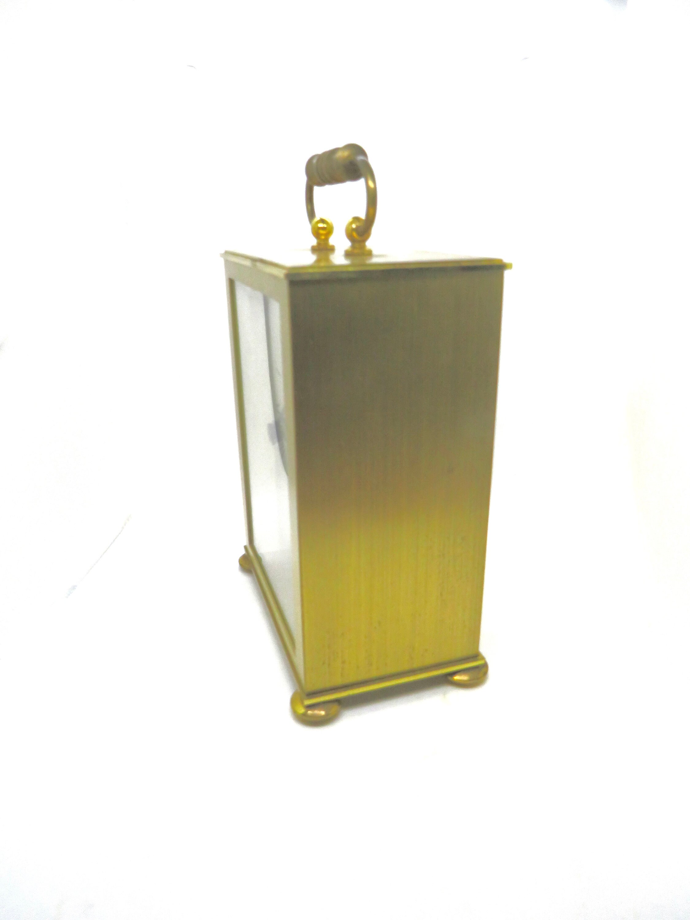 Melody Jane Dollhouse White & Gold Mantle Carriage Clock - 1:12 Scale Miniature Living Room Accessory