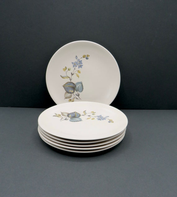 vintage SylvaC plate set x6, Lime Grove design side table plates / afternoon tea / England /  c1960