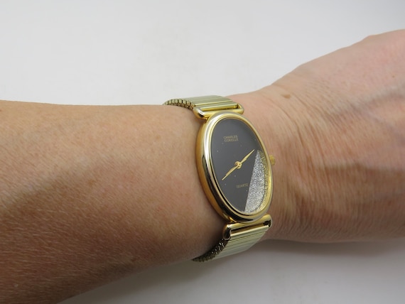 Gold watch / Charles Corelle  watch / watches for women / gift Watch / womens Watch / Gift for her  (m8)