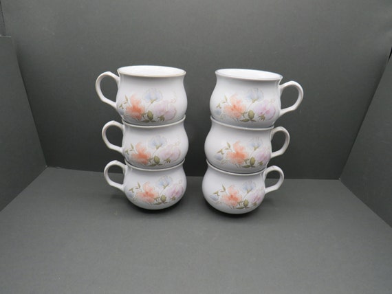 Vintage denby Sherwood / Denby encore discontinued / 6x vintage tea cups /  / Rare Espresso / retro coffee / made in England