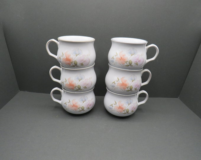 Vintage denby Sherwood / Denby encore discontinued / 6x vintage tea cups /  / Rare Espresso / retro coffee / made in England