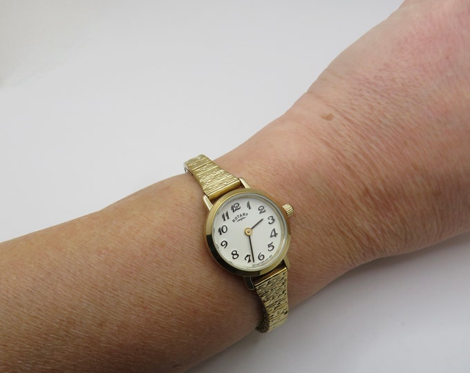 Vintage watch Rotary / Gold plated dress watch / gold Quartz watch / Ladies Gold Dress Watch /  ladies Watch /  Gift for her h24