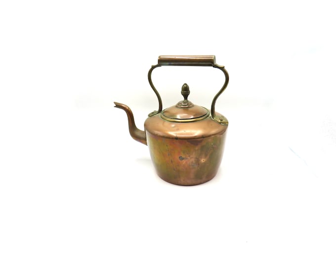 Vintage Copper Kettle / Vintage wood burner / Vintage kitchen / vintage gift