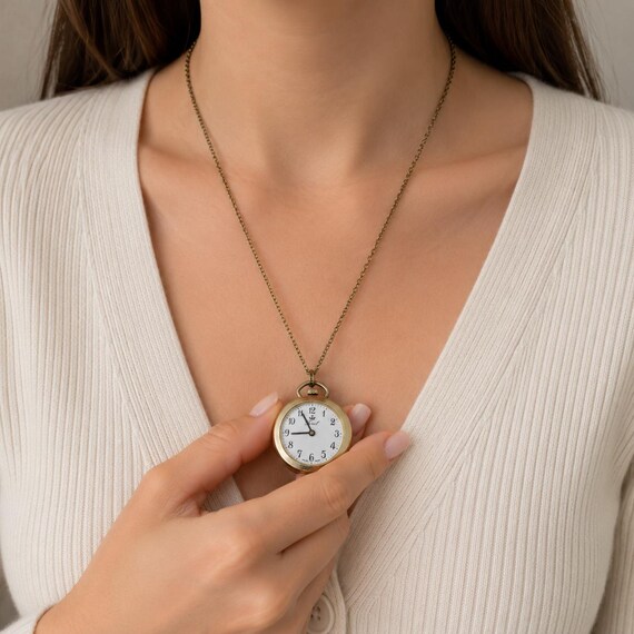 Vintage Gold Plated Pocket Watch, Swiss Mechanical Movement