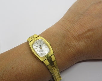 Vintage Schweizer Mechanische Damenuhr | 1960er Jahre Armbanduhr im Goldton | Retro Damen | Armbanduhr | Geschenk für Sie | Schweizer Uhrwerk c26
