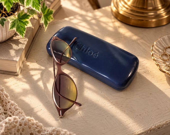 Vintage Chloe Sunglasses, NOS Italian Designer Frames