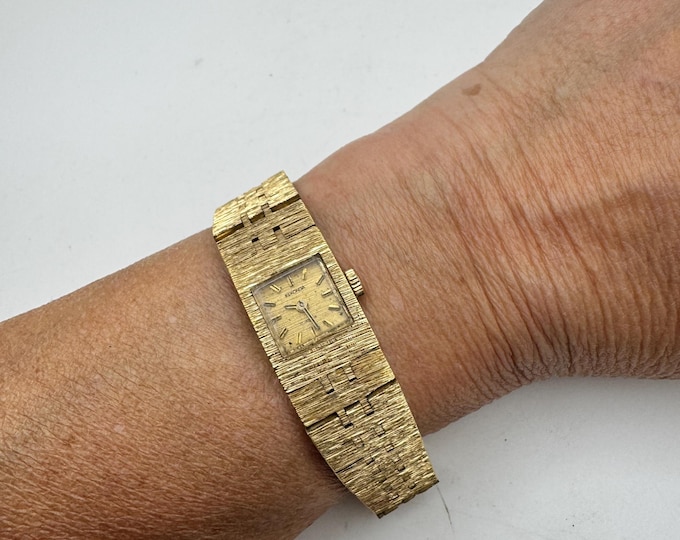 Vintage Sekonda Ladies Watch, Gold Tone Mechanical Wristwatch, Small Cocktail Watch, Retro Women’s Dress Watch G7