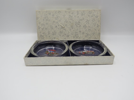 vintage car ash tray / Vintage Rolls Royce / bar bowl / glass / car ashtray desk tidy / vintage glass