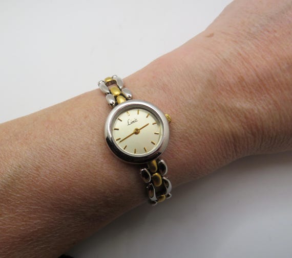 vintage watch / two tone wrist watch / womans watch / limit watch  / watch / ladies watch (b11)