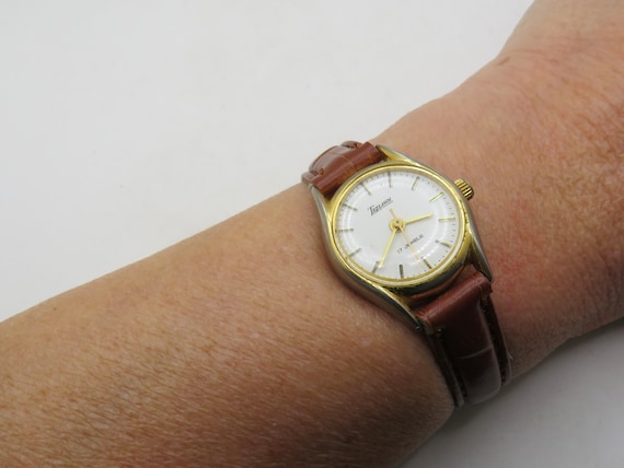 Vintage Trelawn mechanical wrist watch / dress watch / Gold Watch / womens  Watch / Gift for her (p1)