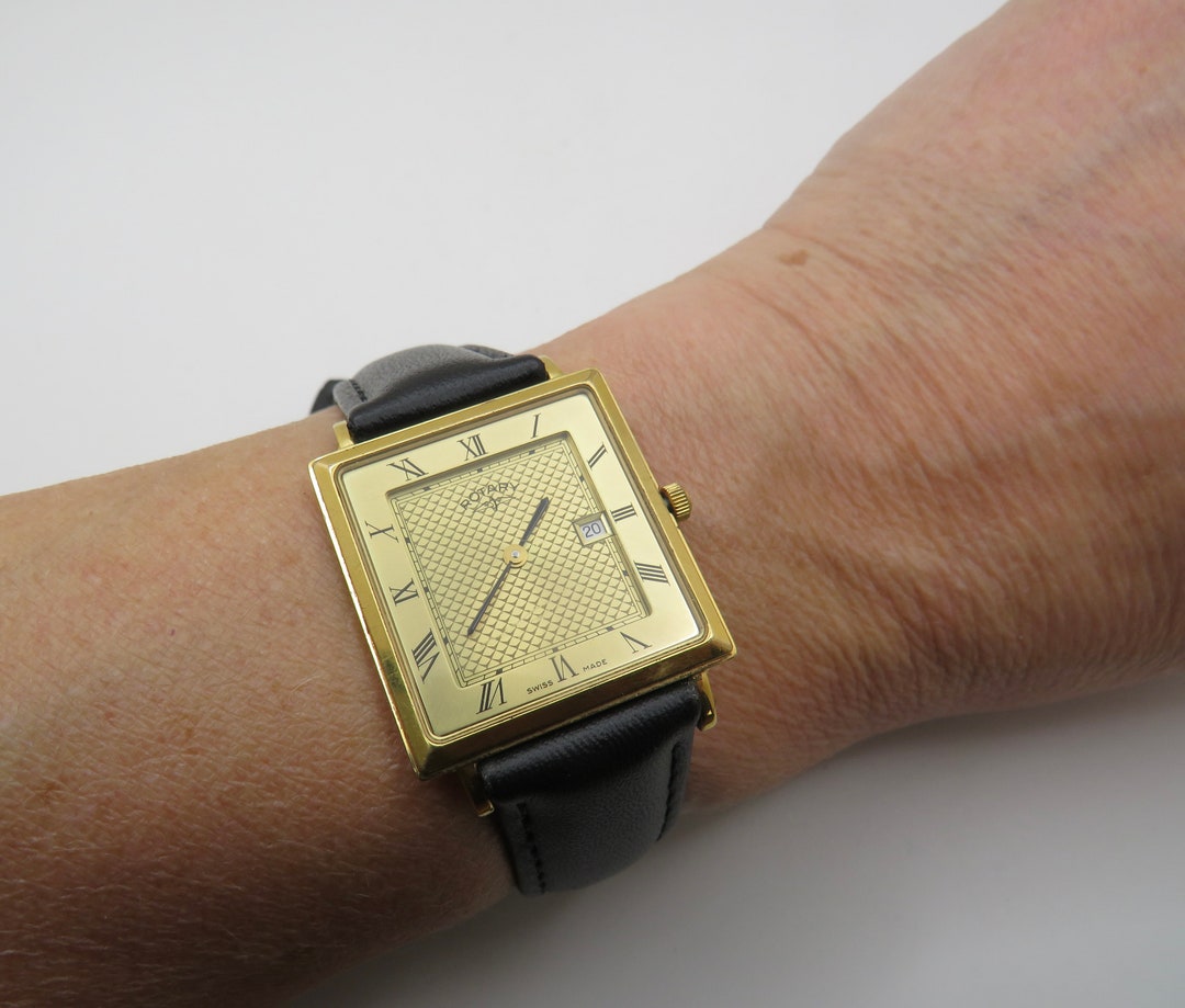 Vintage Rectangle Watch / Rotary Tank Watch / 8 Wrist Etsy