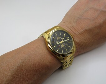 Moon Calendar Watch / Astron Mens Vintage Moon Phase Day Date 