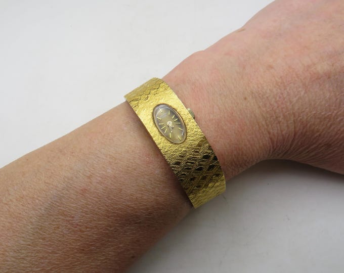 Vintage Swiss watch / mechanical Rotary watch / Gold Dress Watch / ladies / Gift for her (Q17)