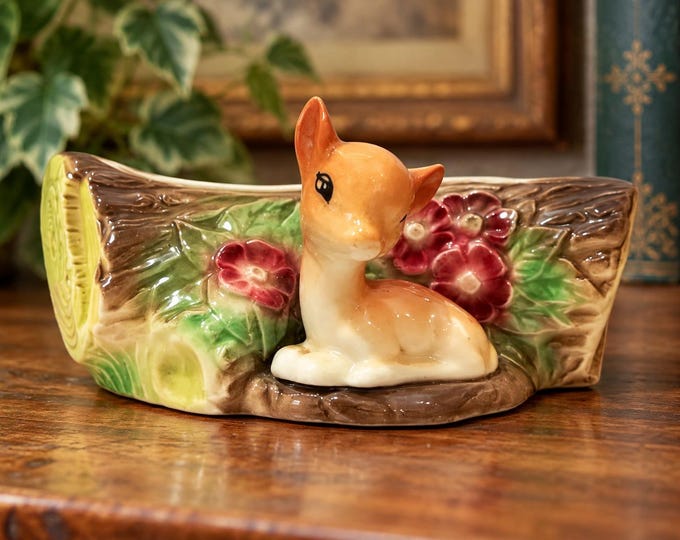 Vintage Hornsea 18 / Fauna Royal bambi Vase/  Hornsea Fauna Pottery / Hornsea bambi /  Planter / Collectable / Hornsea Fauna Ceramic (RB)