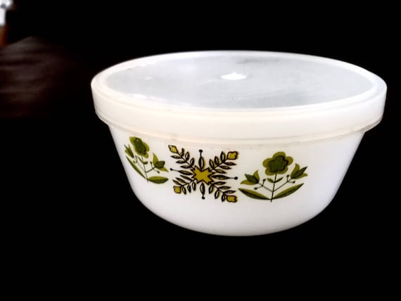 Vintage pyrex / Fire King Meadow Green / Anchor Hocking /  bowl with lid / Retro pyrex / 1960s / Vintage / Pyrex / sugar bowls / pyrex