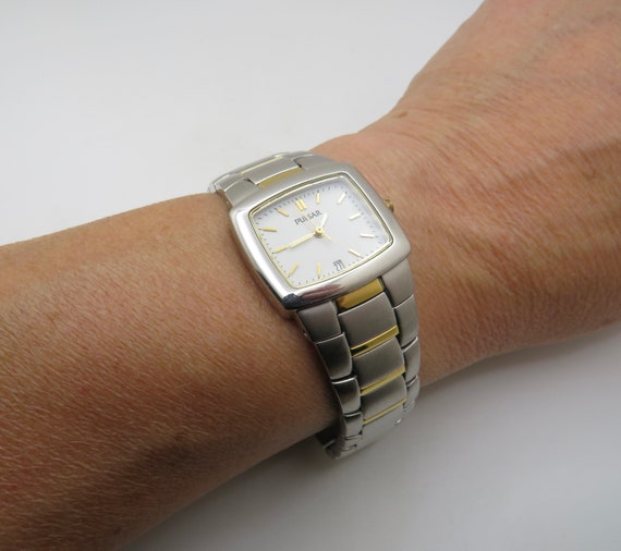 Pulsar square watch discount