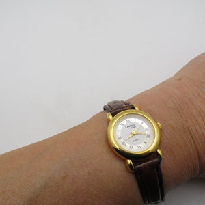 Vintage watch / louifrey club dress watch / white dial /  Quartz watch / Gold Dress Watch /  ladies Watch / Gift for her  (J19)