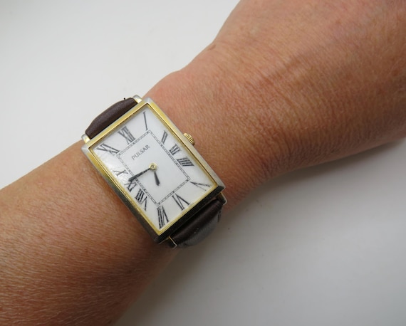 Seiko Horloge Heren Rechthoekig Rechthoekig Horloge Pulsar Bt Seiko  Quartzhorloge Herenhorloge