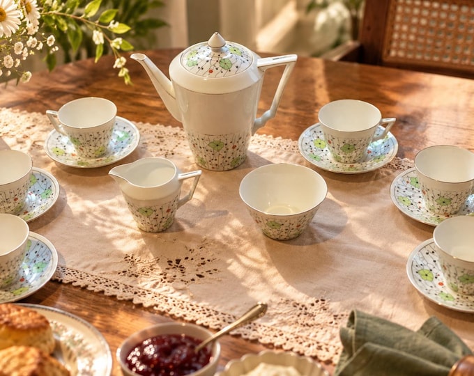 Vintage Bell China Coffee Set, 15 Piece Art Deco Tea Service
