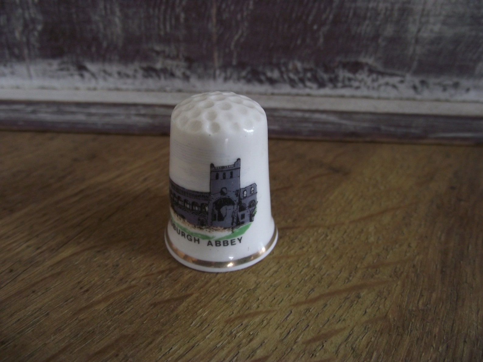 Vintage Thimbles / Jedburgh Abbey / British / Beautiful Fine Etsy